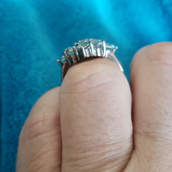 Sz 7 & 9 AQUAMARINE 925 Silver, 2.35 carats NWT - Picture 5 of 7